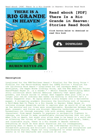 read ebook [pdf] there is a rio grande in heaven stories read book