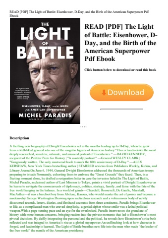 read [pdf] the light of battle eisenhower  d-day  and the birth of the american superpower pdf ebook
