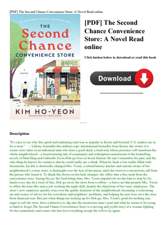 [pdf] the second chance convenience store a novel read online