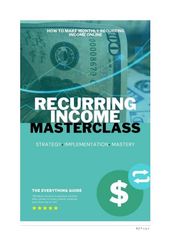 recurring income masterclass