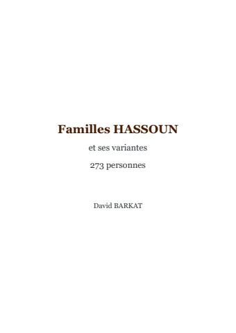 Familles HASSOUN