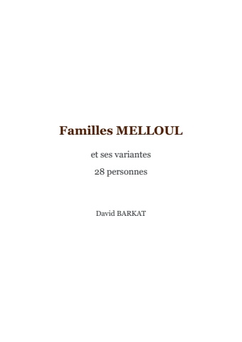 Familles MELLOUL