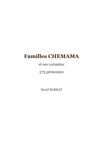 Familles CHEMAMA