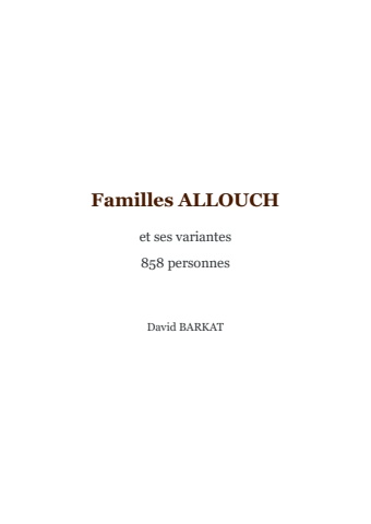 Familles ALLOUCH