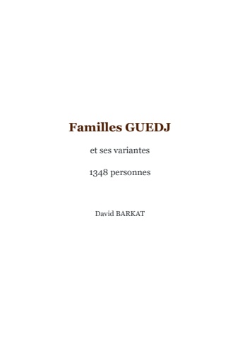 Familles GUEDJ