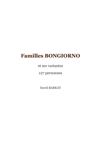 Familles BONGIORNO