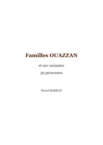 Familles OUAZZAN