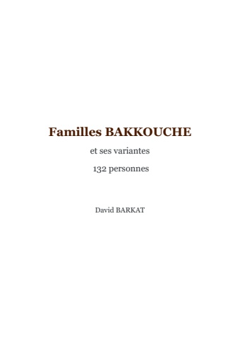 Familles BAKKOUCHE