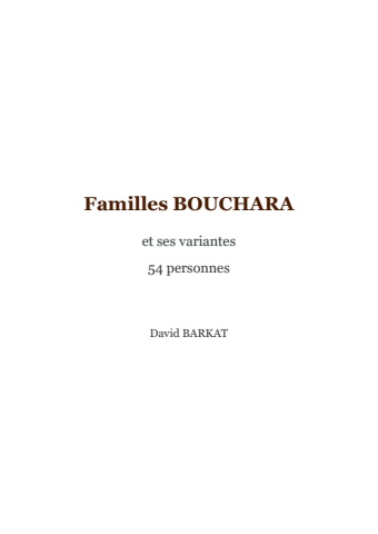 Familles BOUCHARA