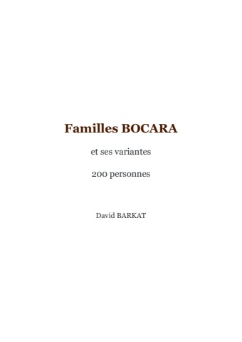 Familles BOCARA