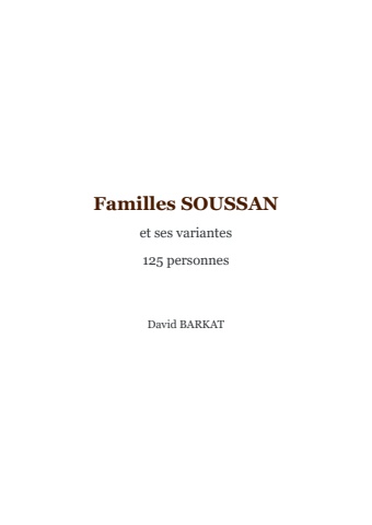 Familles SOUSSAN