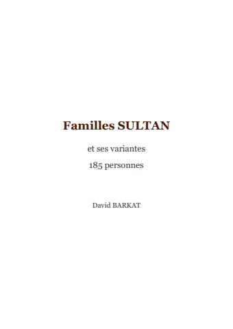 Familles SULTAN