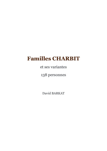 Familles CHARBIT
