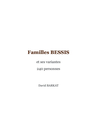 Familles BESSIS