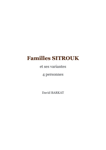 Familles SITROUK