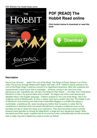 pdf [read] the hobbit read online