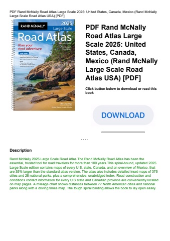 pdf rand mcnally road atlas large scale 2025 united states  canada  mexico (rand mcnally large scale