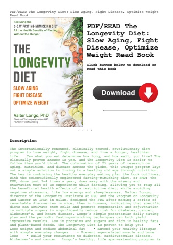 pdfread the longevity diet slow aging  fight disease  optimize weight read book