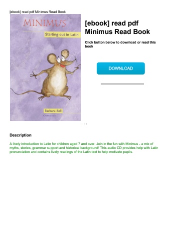 [ebook] read pdf minimus read book