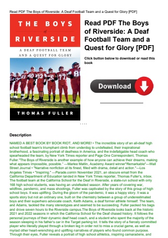 read pdf the boys of riverside a deaf football team and a quest for glory [pdf]