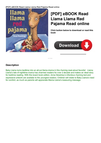 [pdf] ebook read llama llama red pajama read online
