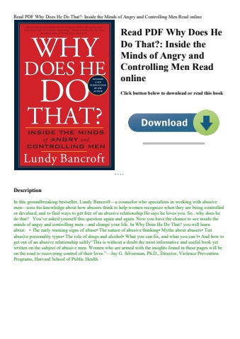 read pdf why does he do that inside the minds of angry and controlling men read online