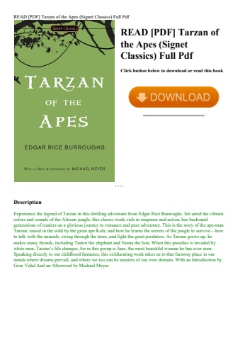 read [pdf] tarzan of the apes (signet classics) full pdf