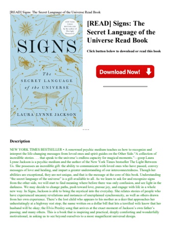[read] signs the secret language of the universe read book