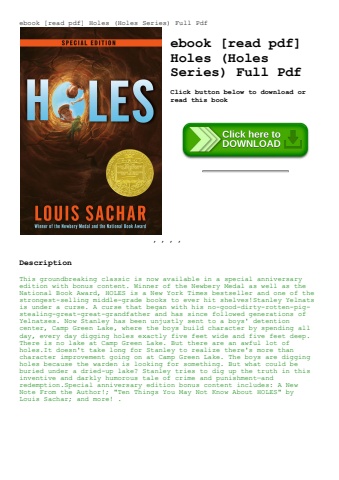 ebook [read pdf] holes (holes series) full pdf
