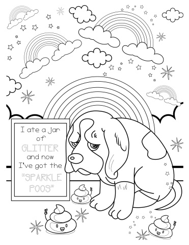 Dogs Gone Wild Coloring Pages