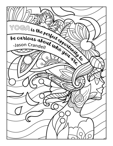 Peace Love and Yoga Coloring Pages