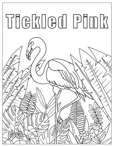 Flocking Flamingos Coloring Pages