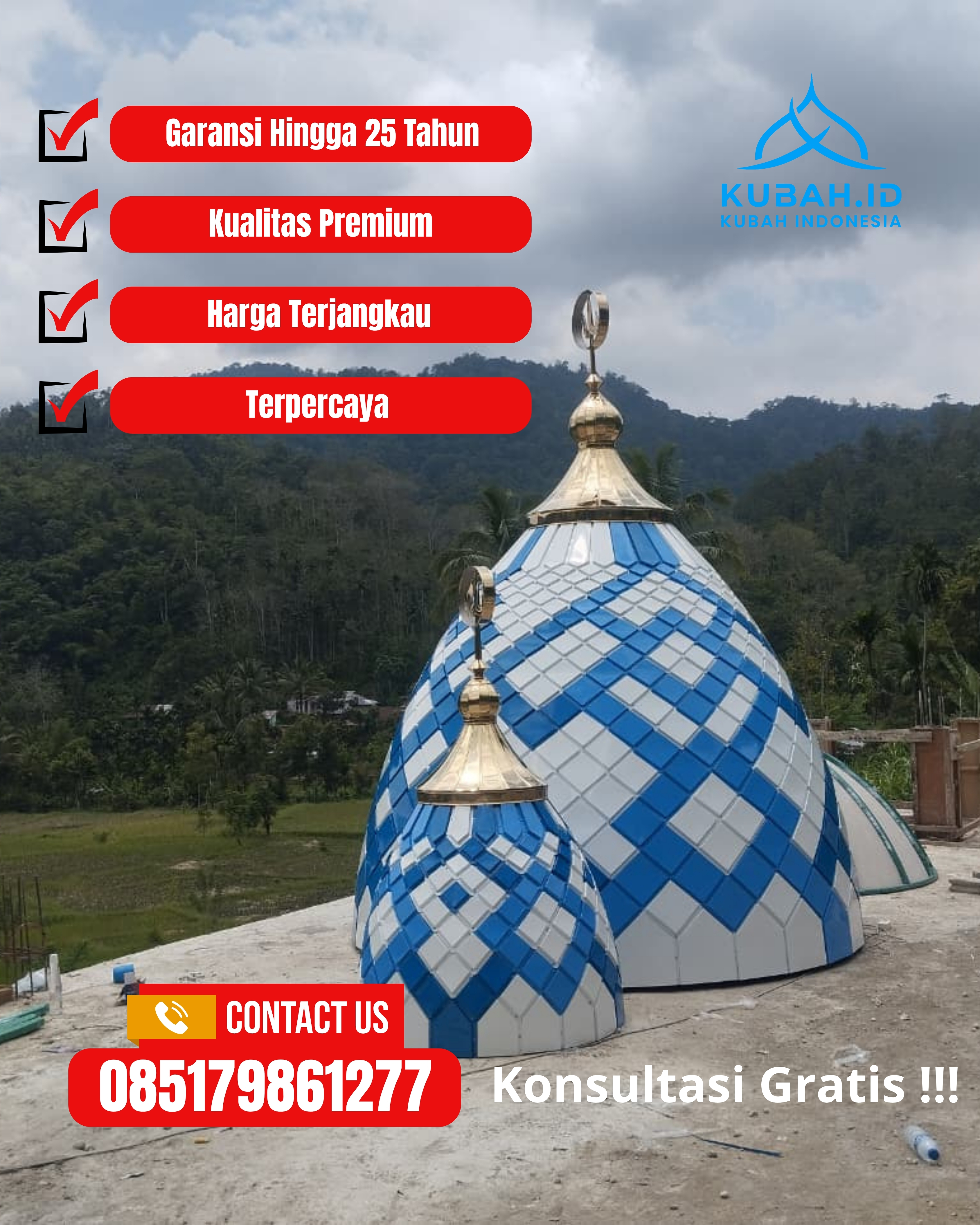 SPESIALIS KUBAH MASJID GARANSI RESMI DI KEC WARA, KOTA PALOPO, SULSEL (WA: 085179861277)