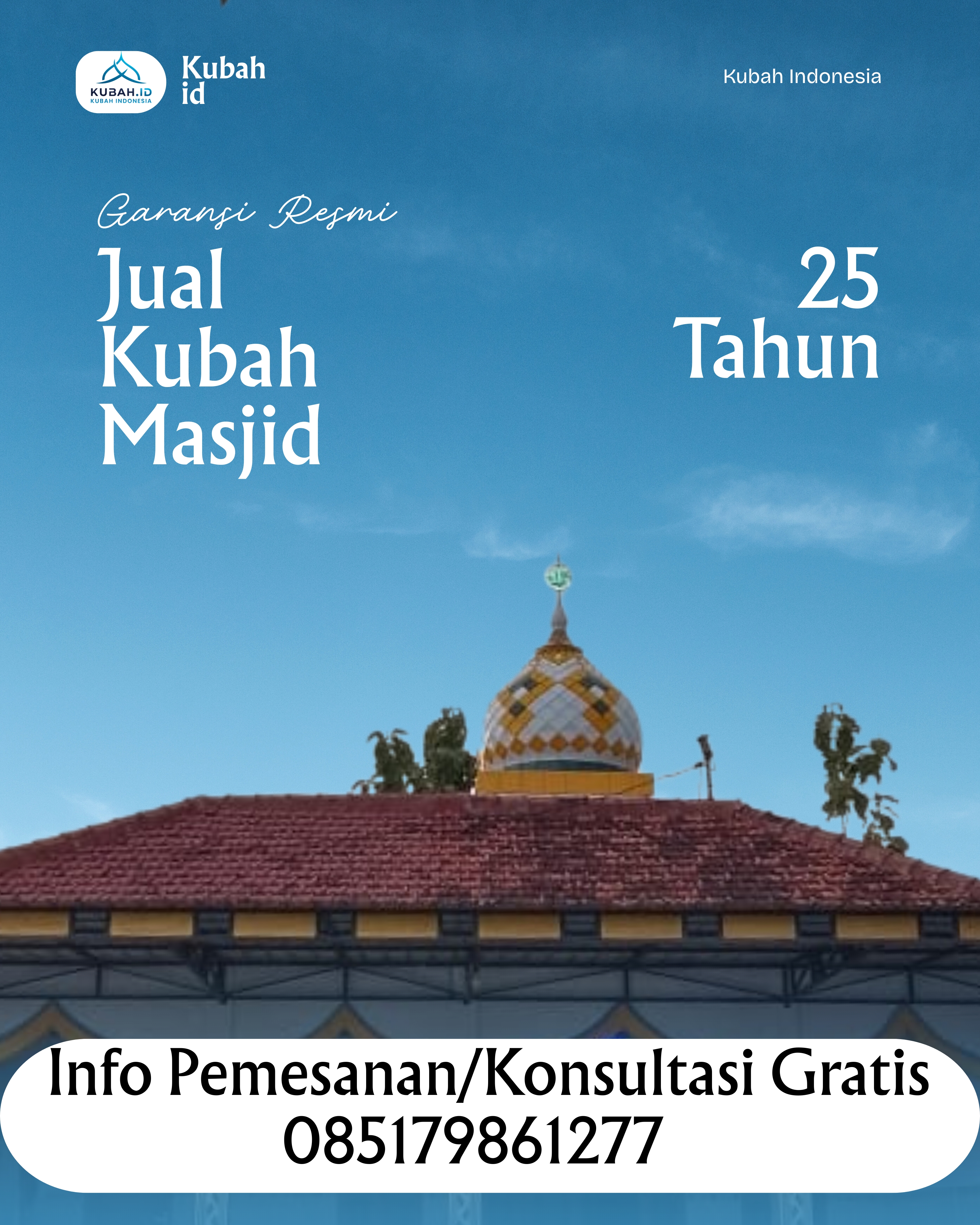 KUBAH MASJID DESAIN ELEGAN DI KEC GUGUAK, KAB LIMA PULUH KOTA, SUMATERA BARAT (WA: 085179861277)