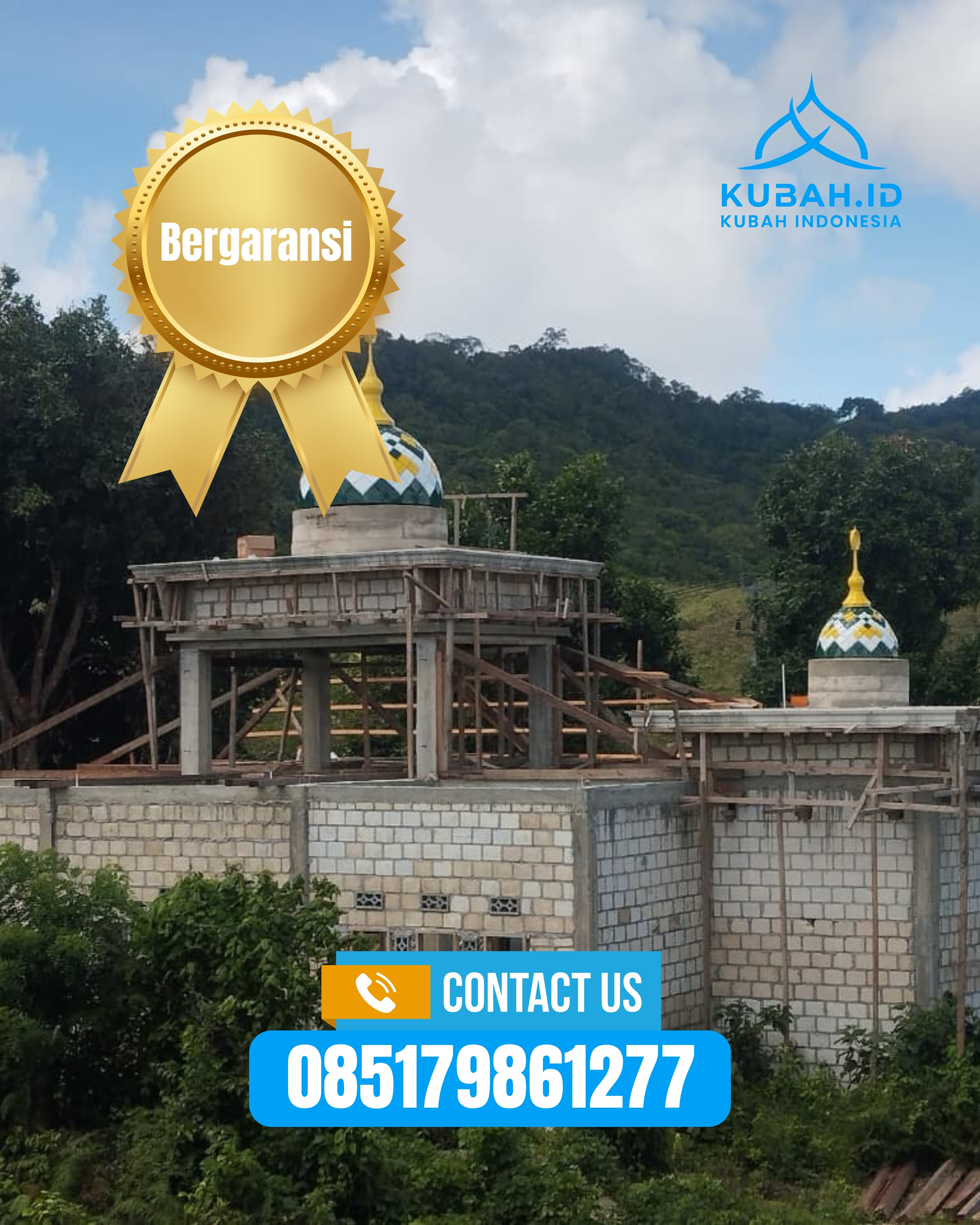 KUBAH MASJID DESAIN ELEGAN DI KEC LIMPUNG, KAB BATANG, JATENG (WA: 085179861277)