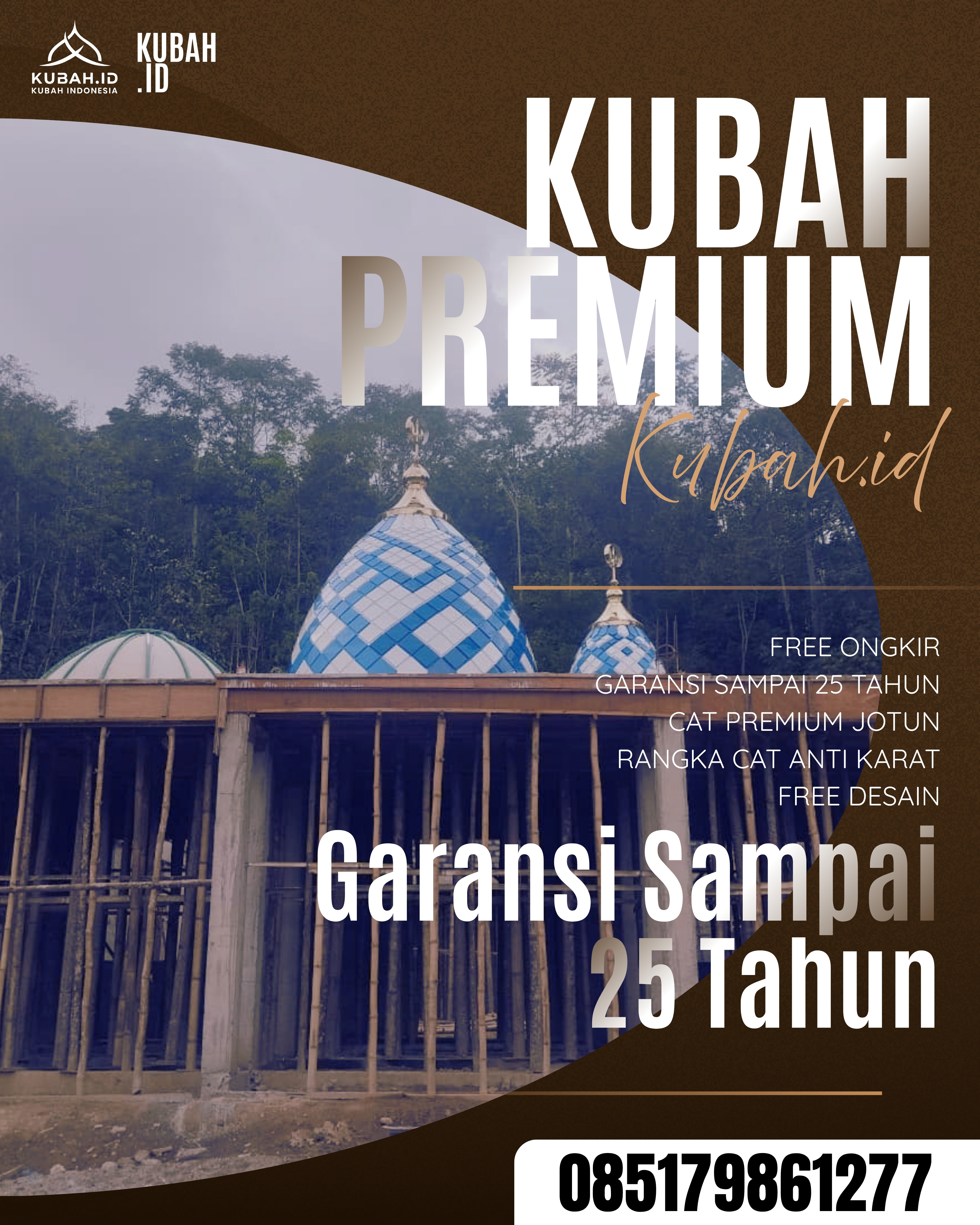 KUBAH MASJID HARGA TERJANGKAU DI KEC ILIR TIMUR II, KOTA PALEMBANG, SUMATERA SELATAN (WA: 085179861277)