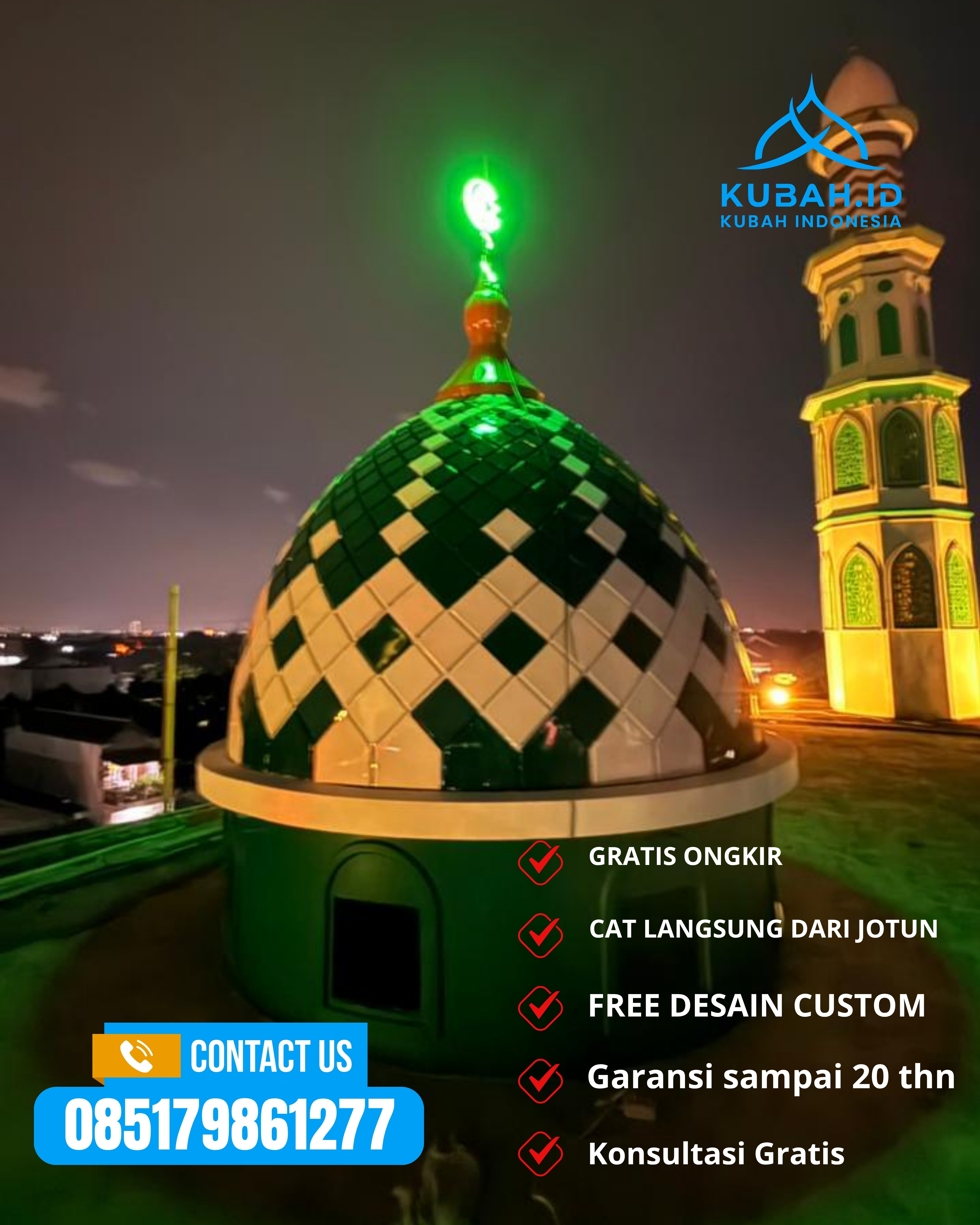 SPESIALIS KUBAH MASJID GARANSI RESMI DI KEC PAMENANG, KAB MERANGIN, JAMBI (WA: 085179861277)