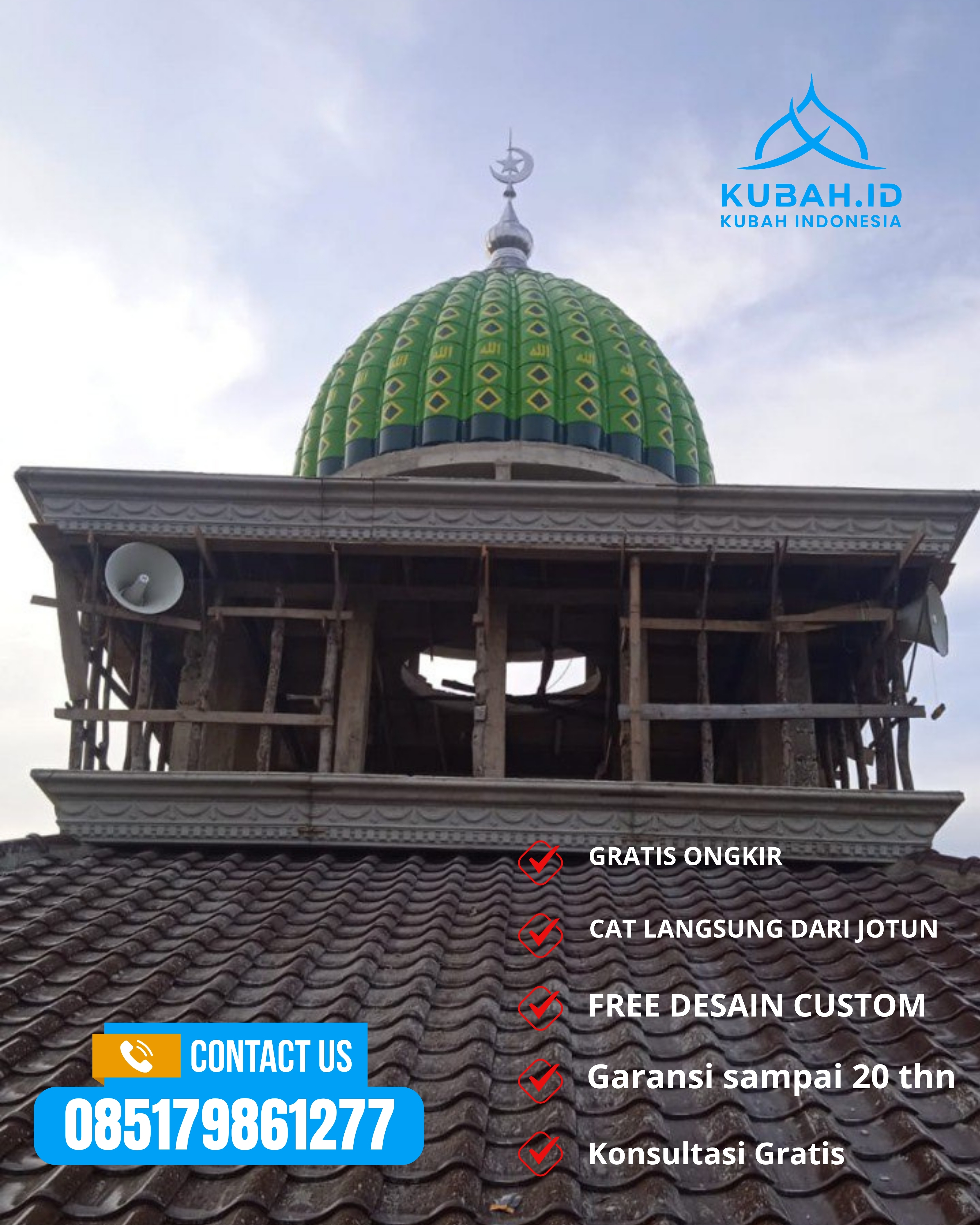 PABRIK KUBAH MASJID MODERN DI KEC TEMBALANG, KOTA SEMARANG, JATENG (WA: 085179861277)