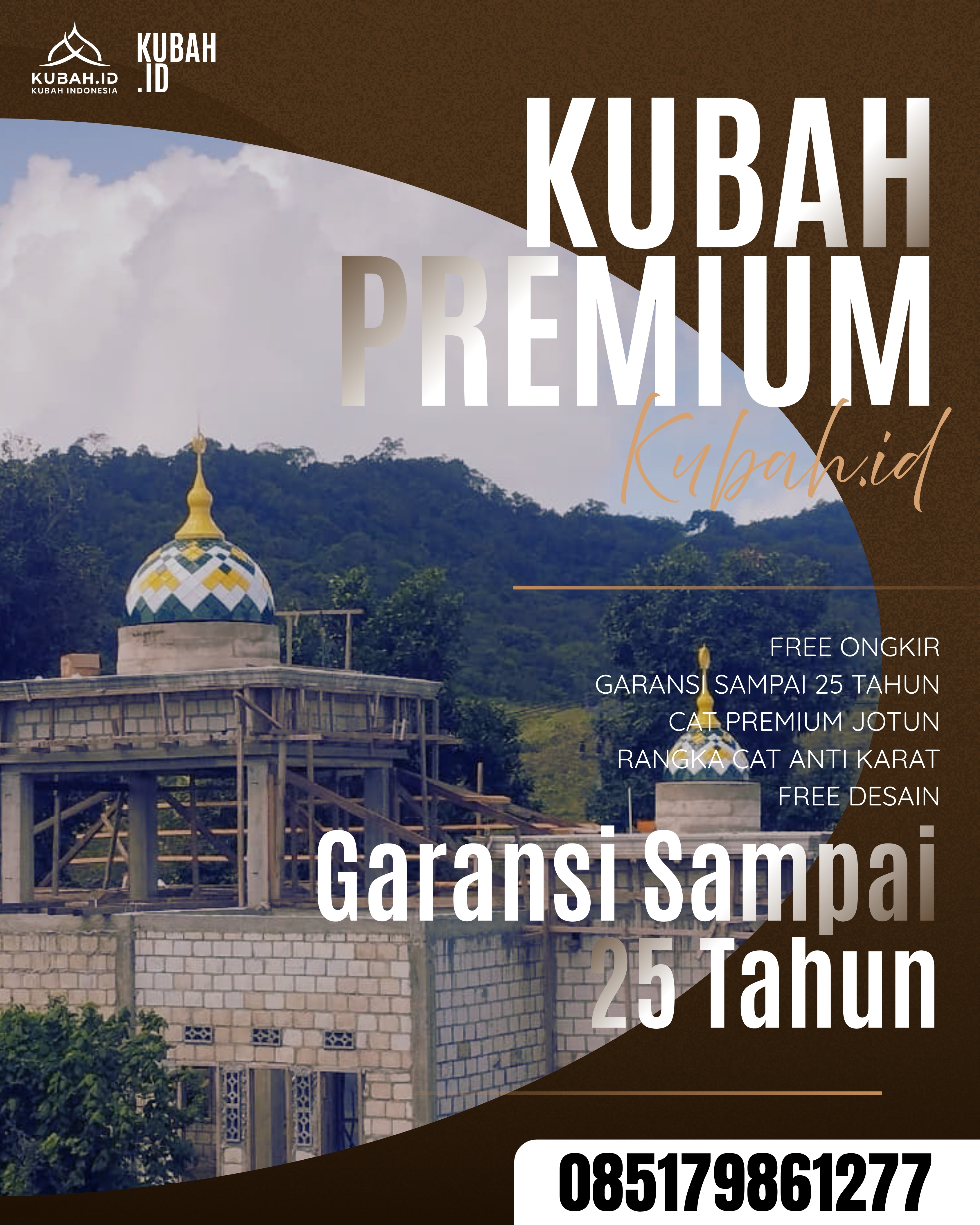 JUAL KUBAH MASJID TAHAN LAMA DI KEC PENUKAL, KAB PALI, SUMATERA SELATAN (WA: 085179861277)