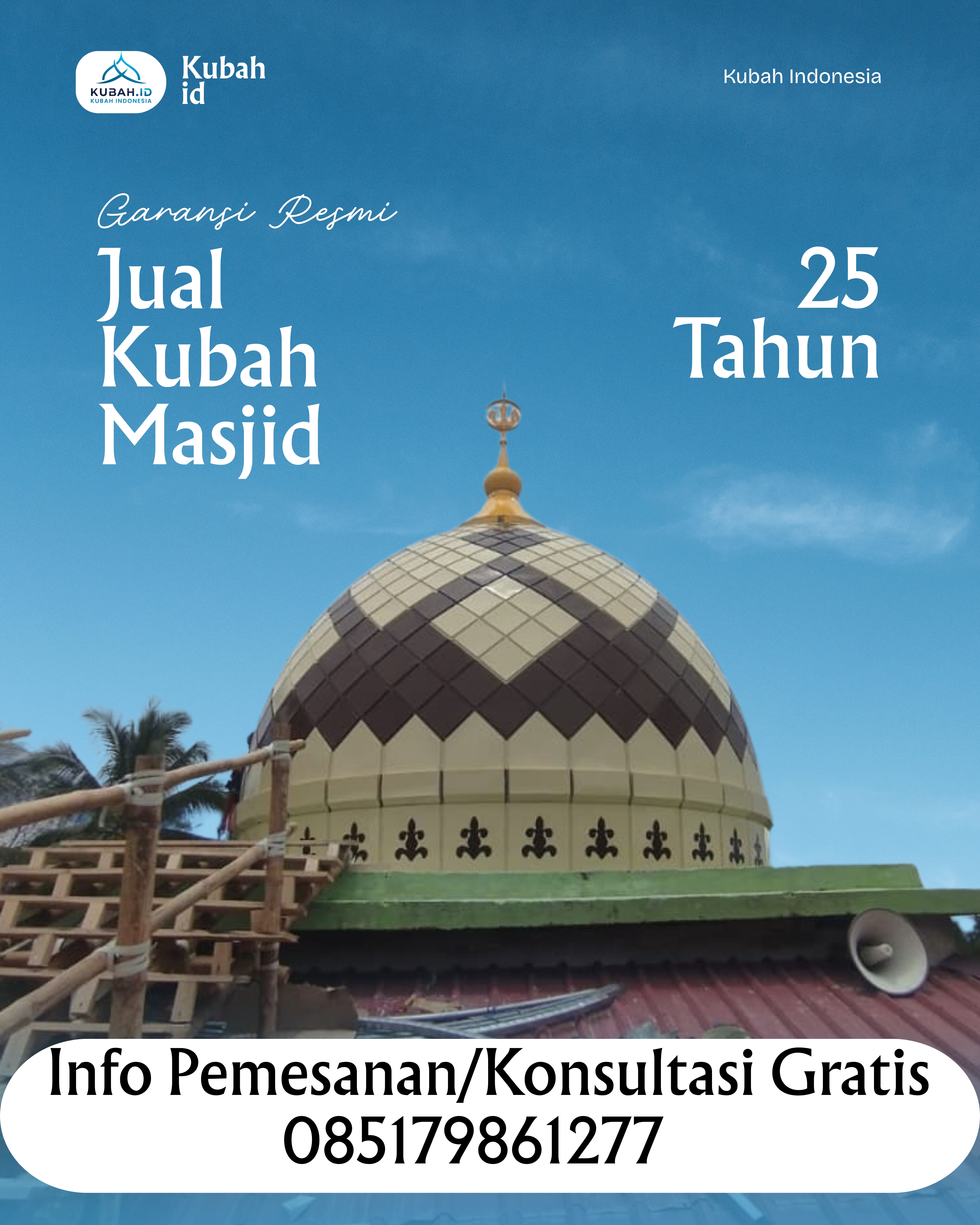 KUBAH MASJID DESAIN ELEGAN DI KEC LENGAYANG, KAB PESISIR SELATAN, SUMATERA BARAT (WA: 085179861277)