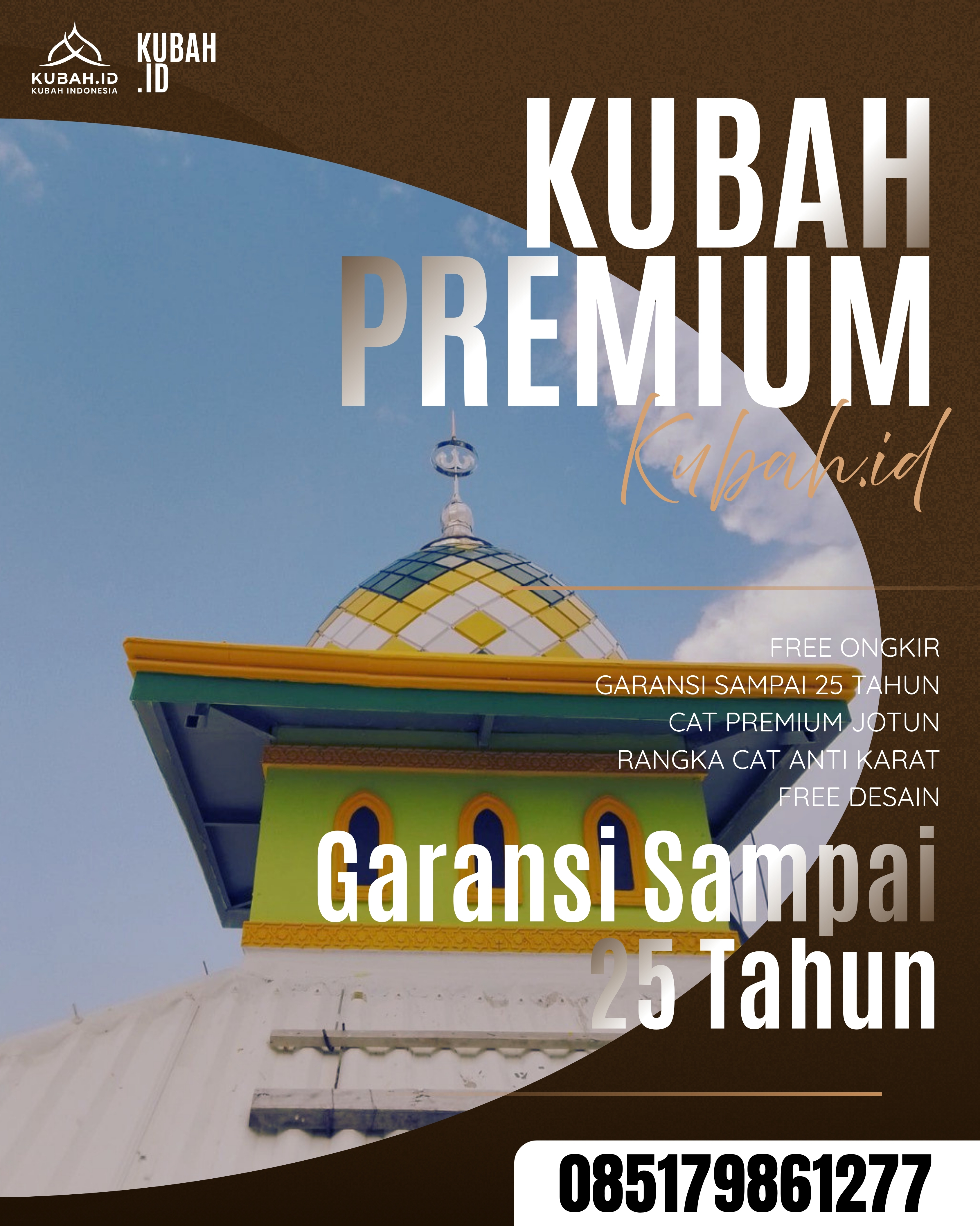 PABRIK KUBAH MASJID MODERN DI KEC SUKARAMI, KOTA PALEMBANG, SUMATERA SELATAN (WA: 085179861277)