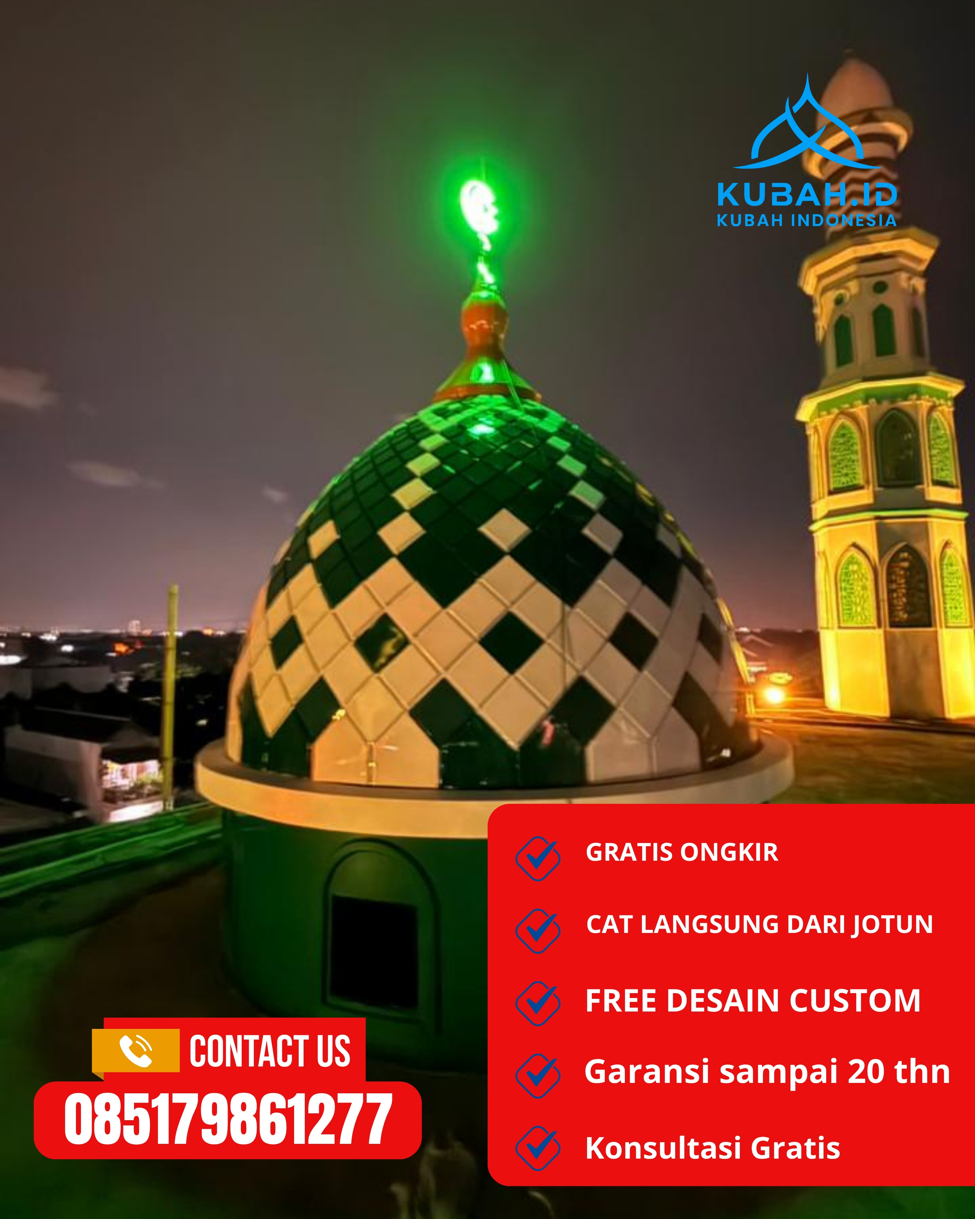 JUAL KUBAH MASJID TAHAN LAMA DI KEC TABIR, KAB MERANGIN, JAMBI (WA: 085179861277)
