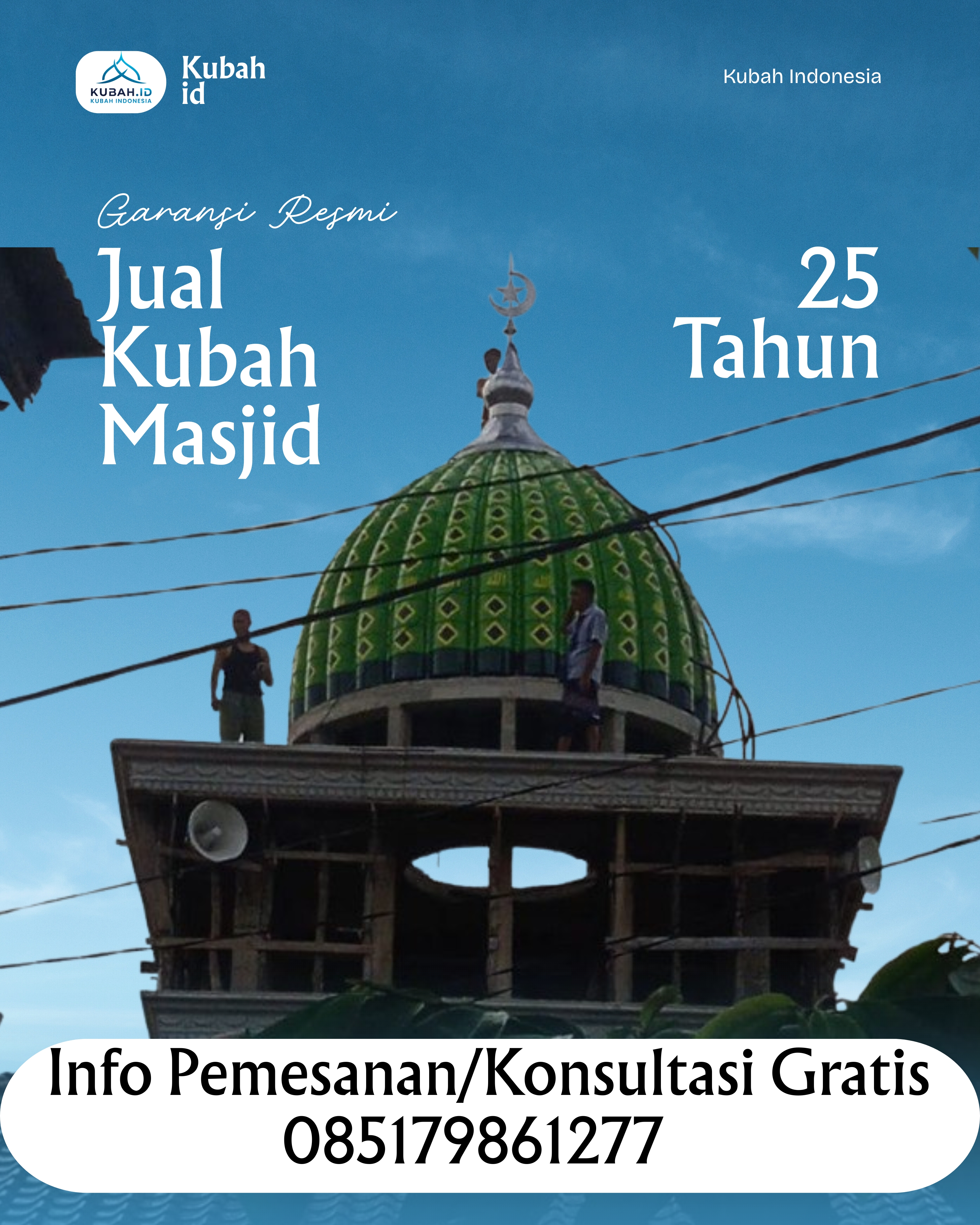 JUAL KUBAH MASJID TAHAN LAMA DI KEC GUNUNG OMEH, KAB LIMA PULUH KOTA, SUMATERA BARAT (WA: 085179861277)