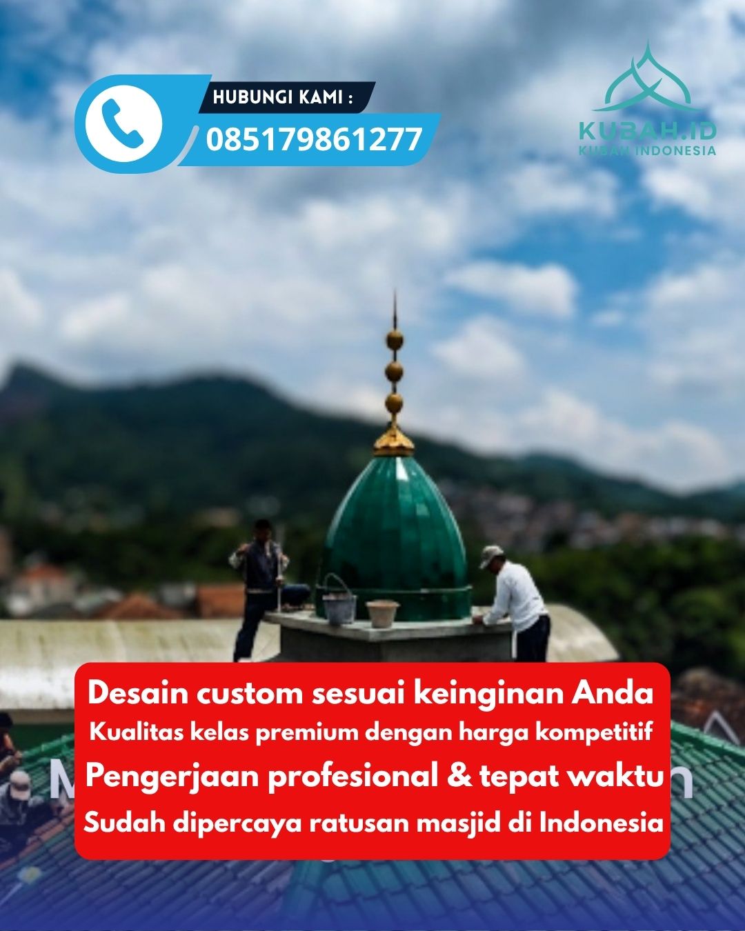PABRIK KUBAH MASJID MODERN DI KEC PESANTREN, KOTA KEDIRI, JATIM (WA: 085179861277)