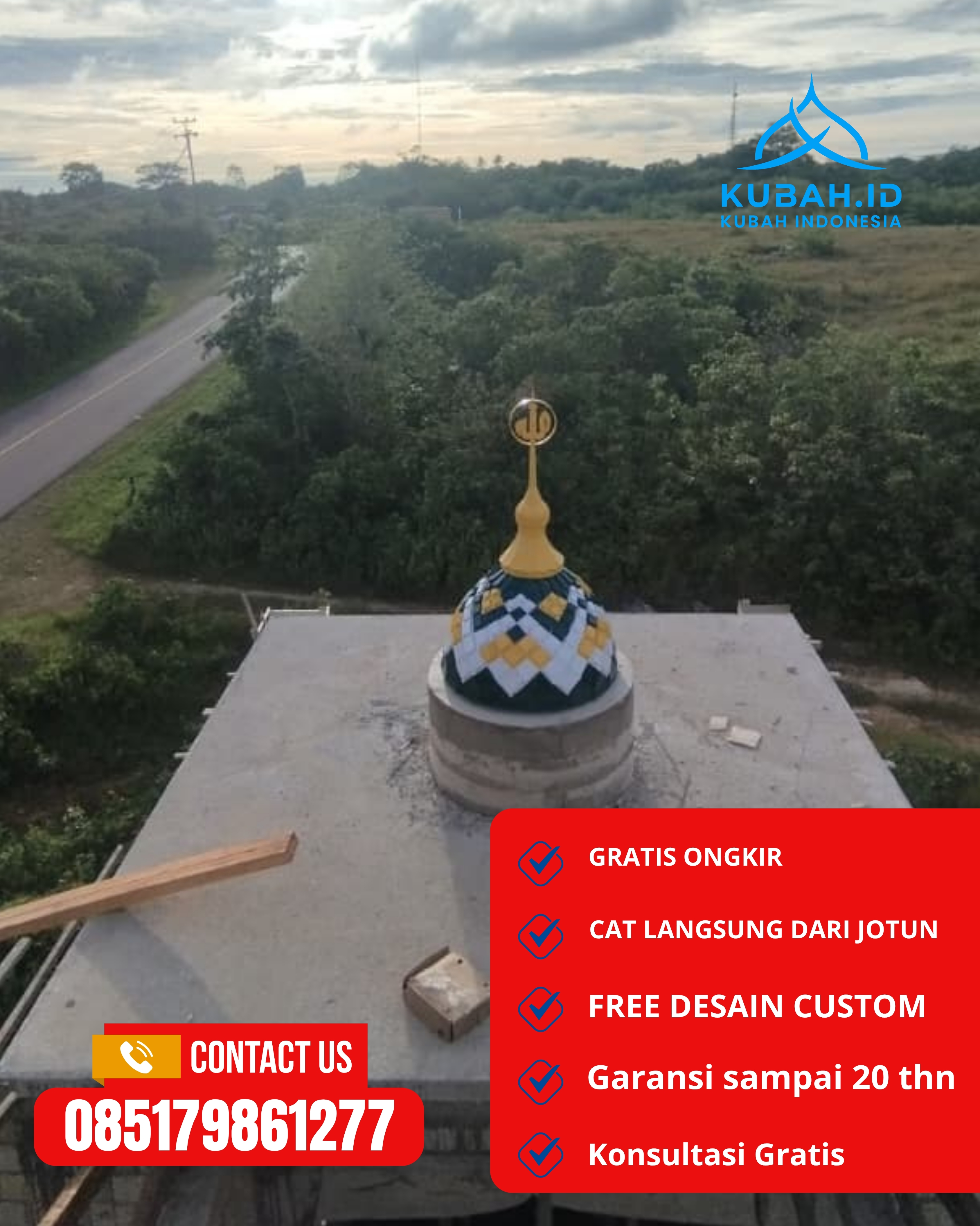 KUBAH MASJID HARGA TERJANGKAU DI KEC SOREANG, KAB BANDUNG, JABAR (WA: 085179861277)