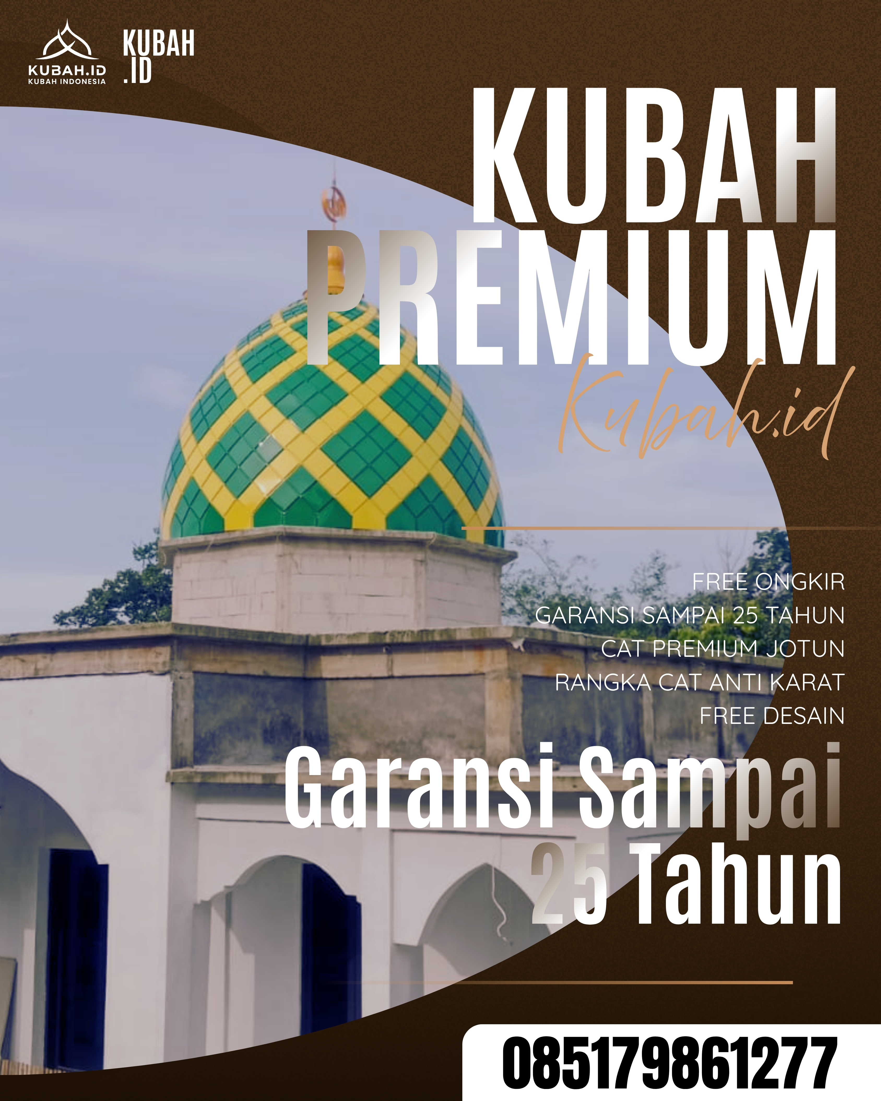 KUBAH MASJID HARGA TERJANGKAU DI KEC RAMBANG NIRU, KAB MUARA ENIM, SUMATERA SELATAN (WA: 085179861277)