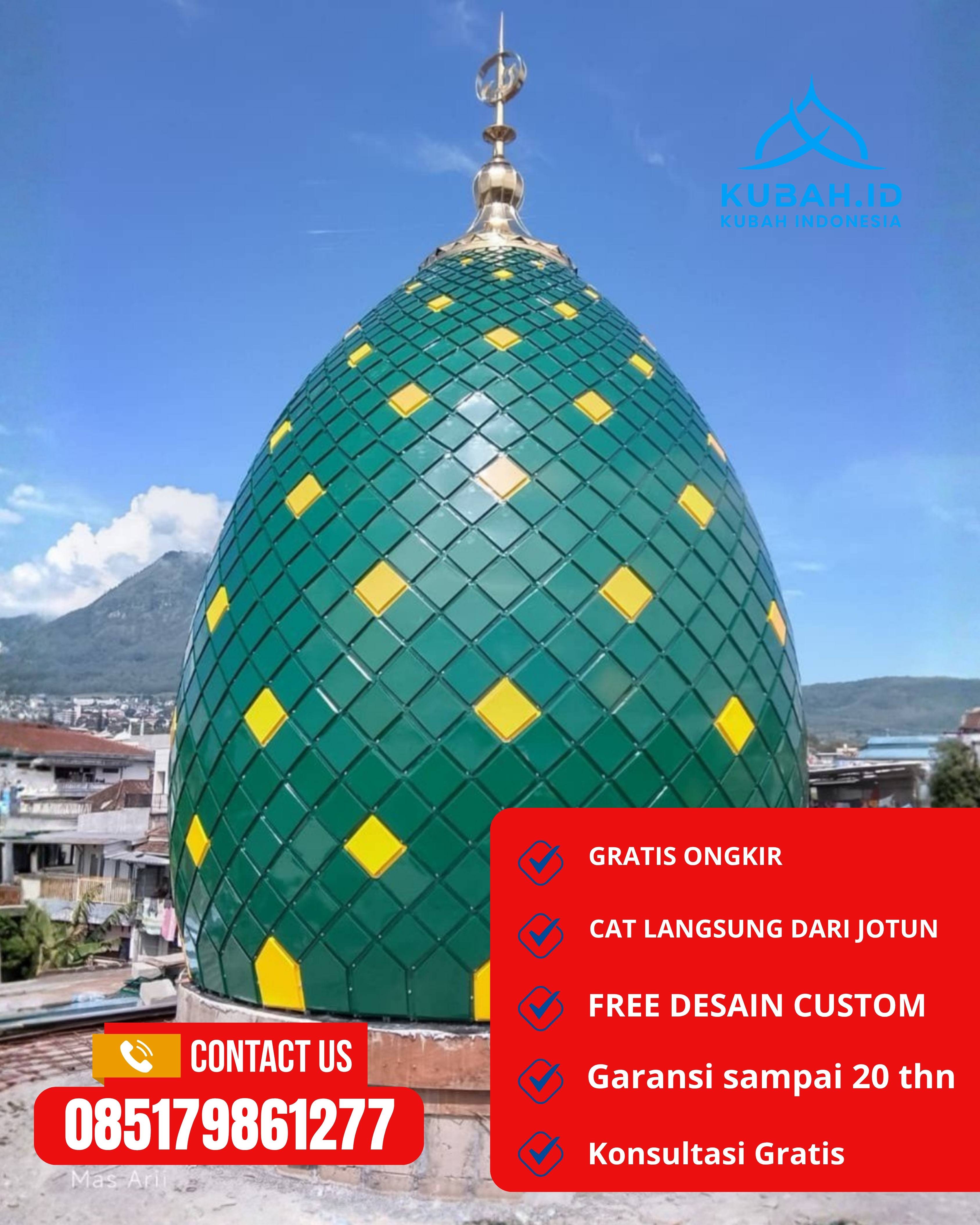 PRODUSEN KUBAH MASJID EKSKLUSIF DI KEC SLAWI, KAB TEGAL, JATENG (WA: 085179861277)