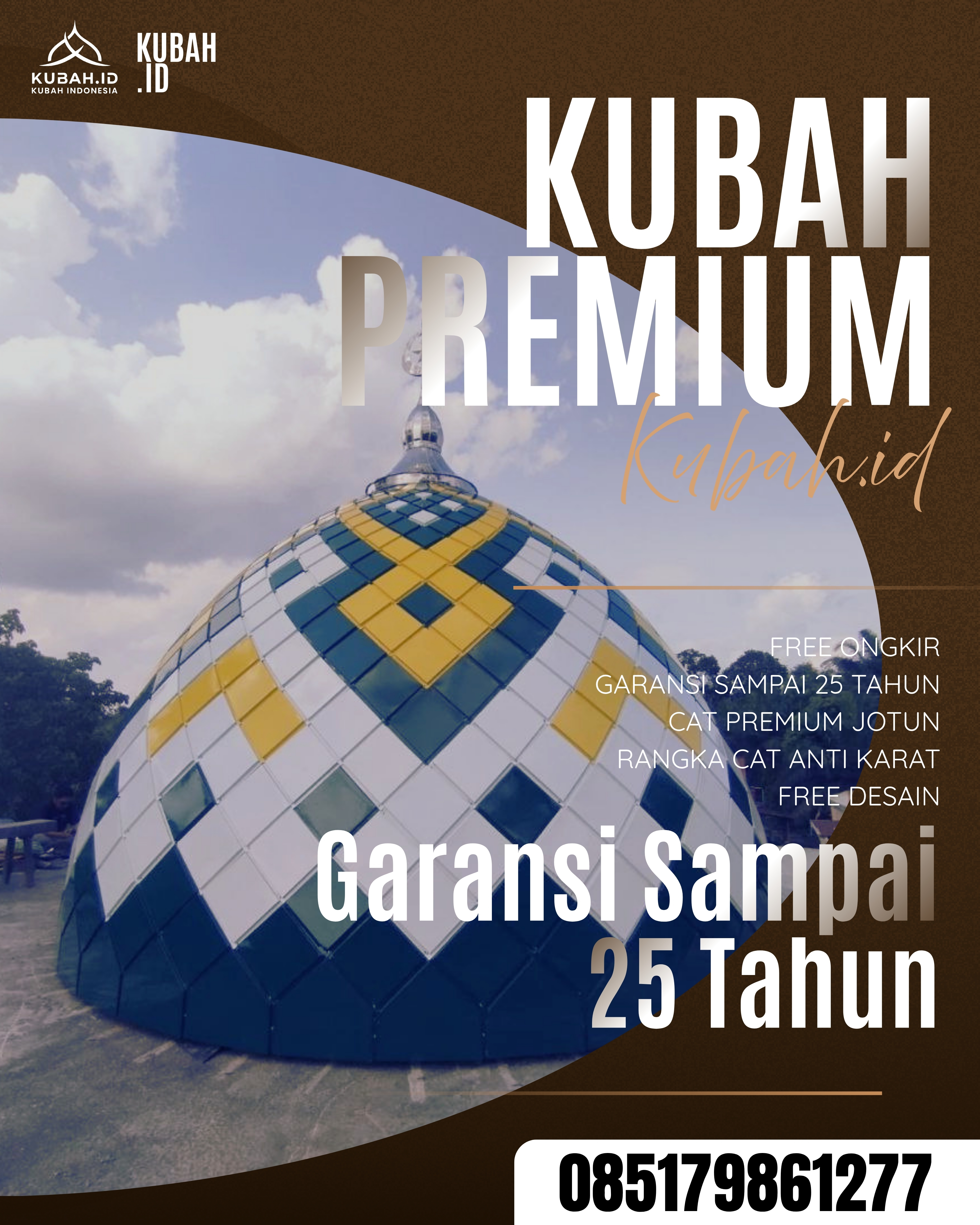 KUBAH MASJID HARGA TERJANGKAU DI KEC PEMULUTAN, KAB OGAN ILIR, SUMATERA SELATAN (WA: 085179861277)