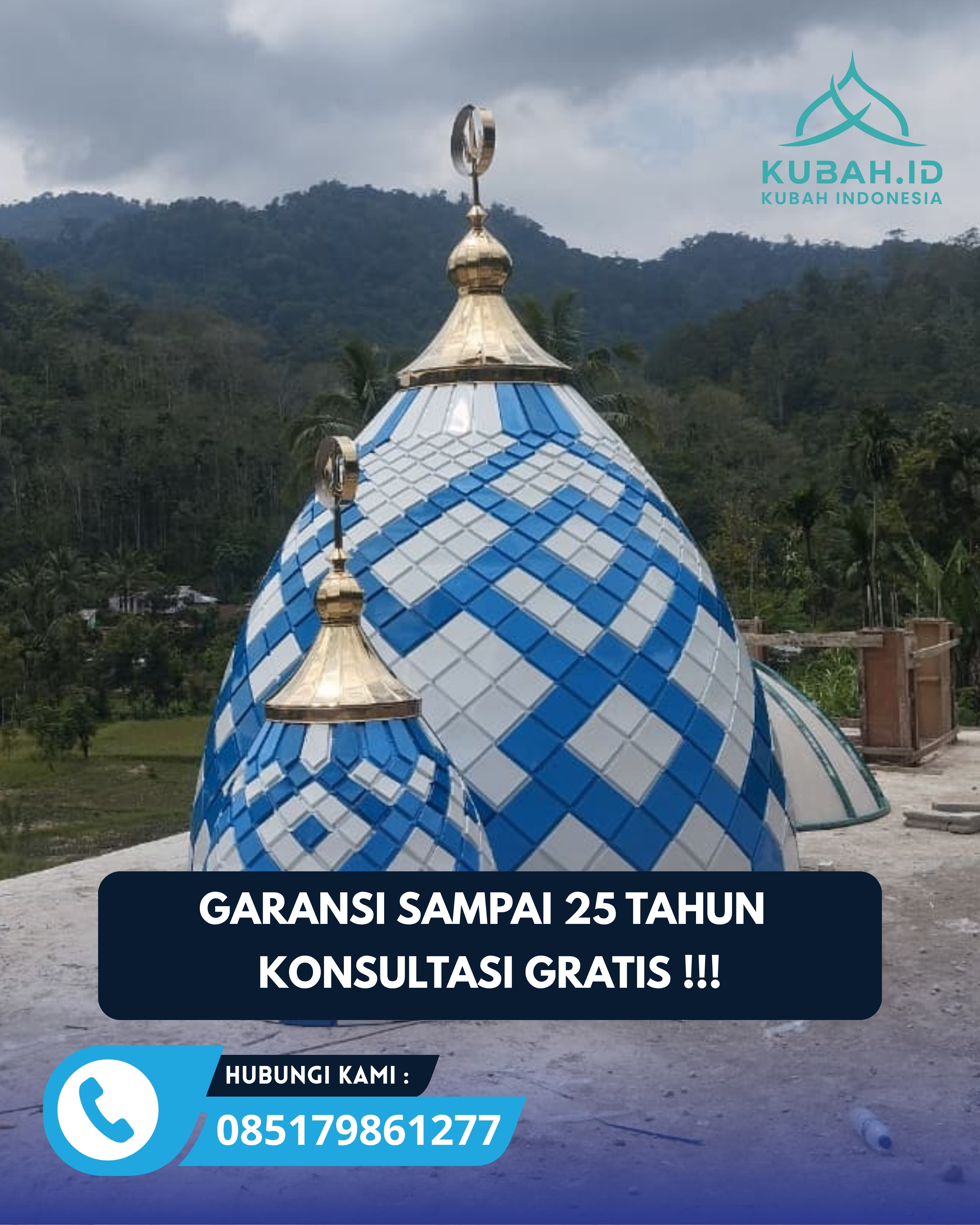 KUBAH MASJID DESAIN ELEGAN DI KEC CIBEBER, KOTA CILEGON, BANTEN (WA: 085179861277)