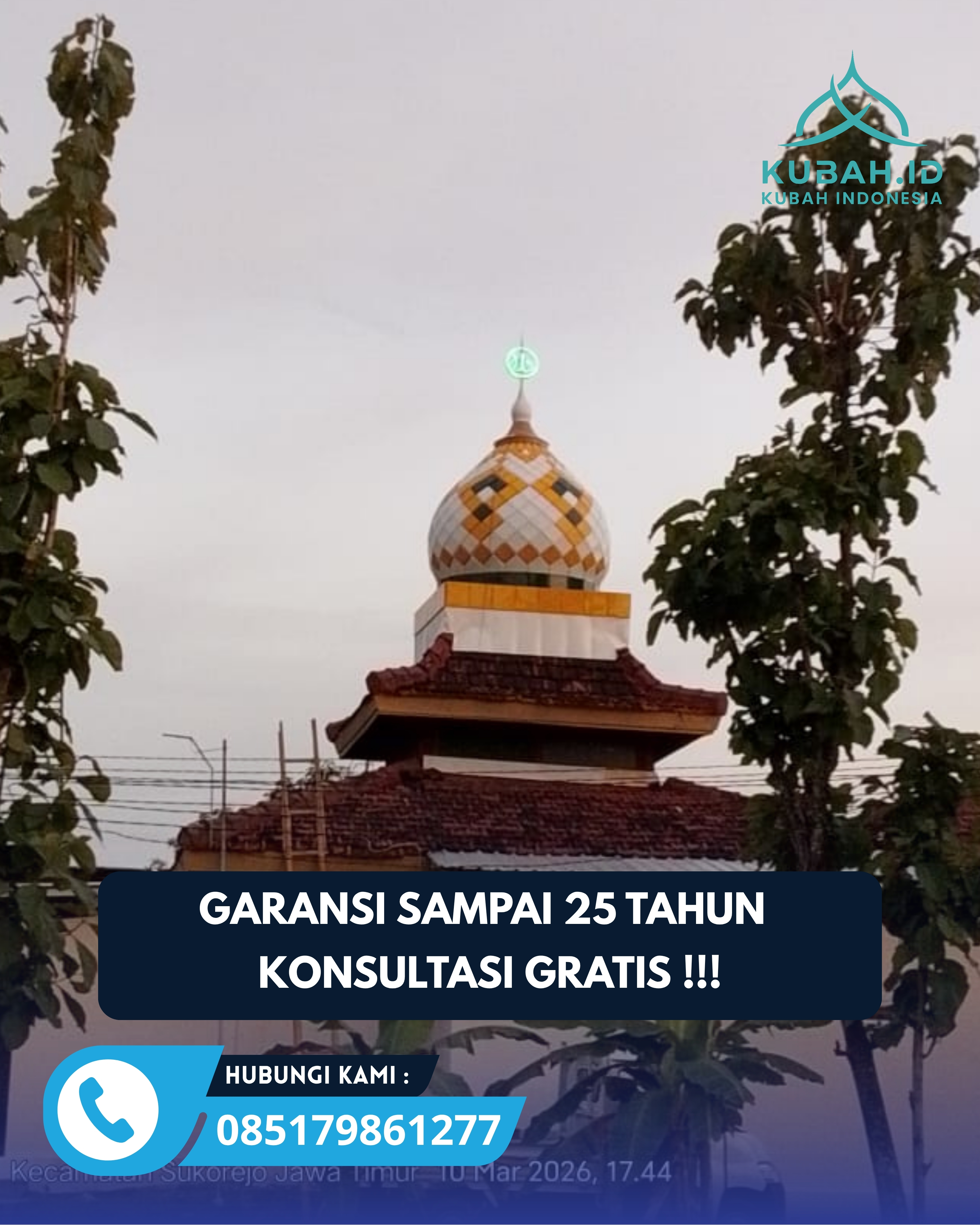 JUAL KUBAH MASJID PREMIUM DI KEC SINGAPARNA, KAB TASIKMALAYA, JABAR (WA: 085179861277)